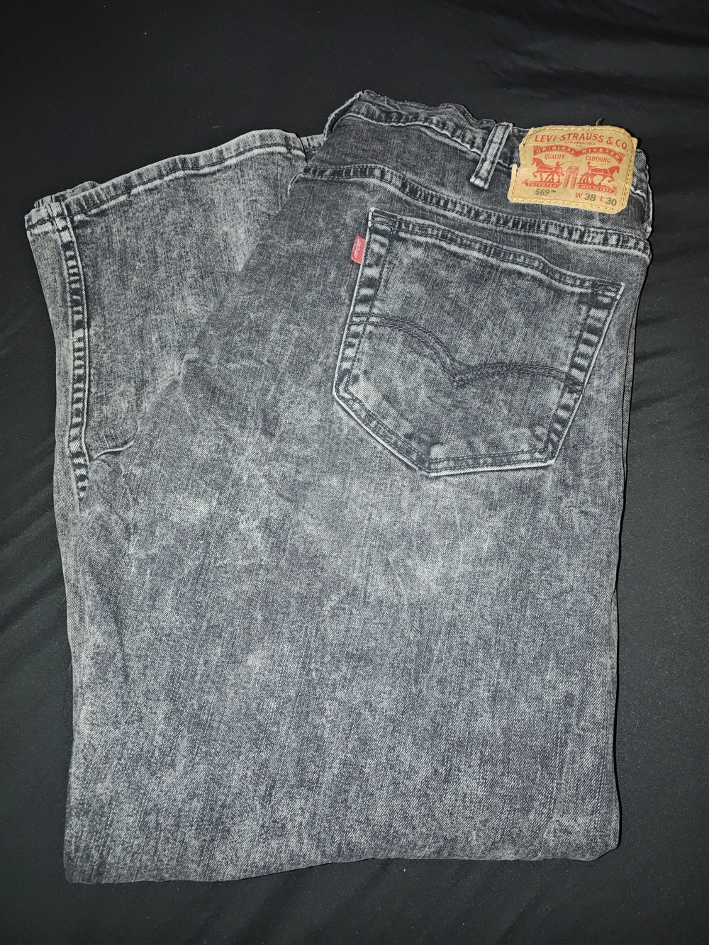 Levi's Men's Grey Washed Relaxed Jeans